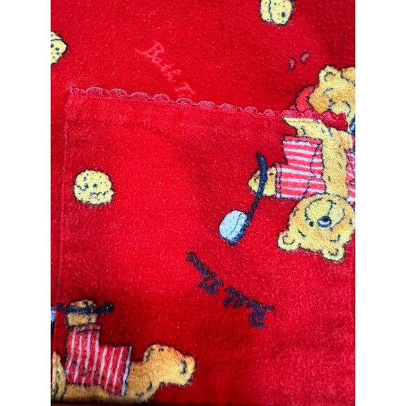 Simple Pleasures Womens Teddy Bear Flannel Pajama Set Size 2X Red Cozy - Picture 11 of 16